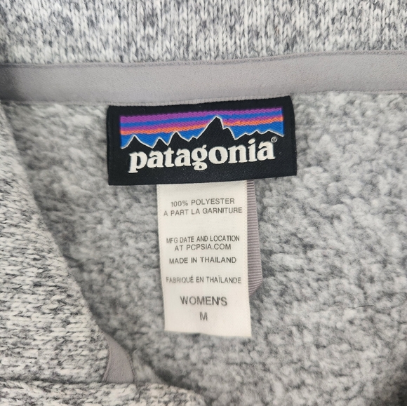 NWOT Patagonia Better Sweater Knit Fleece Heather Grey Coat with Tailored Waist - Picture 2 of 7